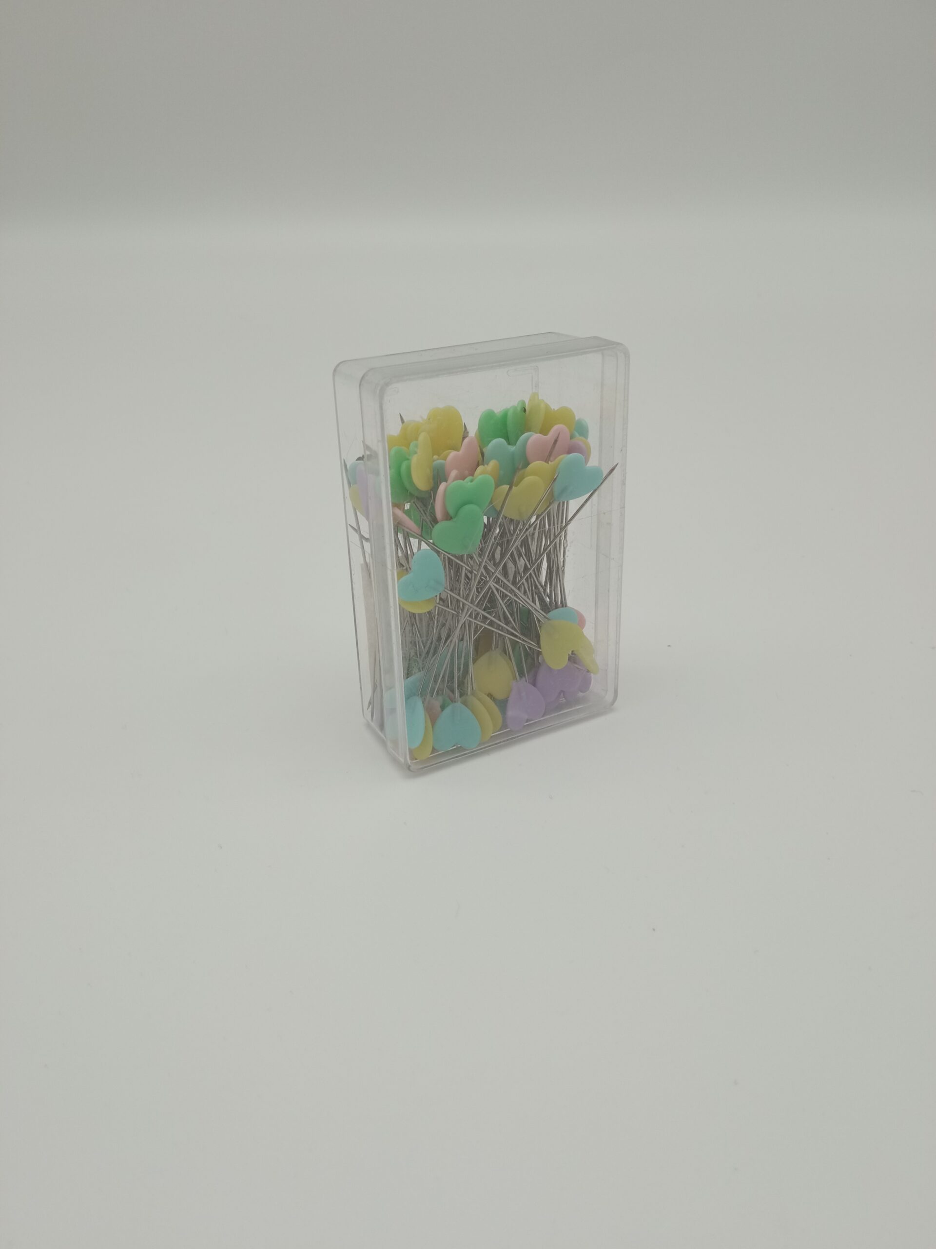 CAJA DE ALFILERES CABEZA CORAZÓN