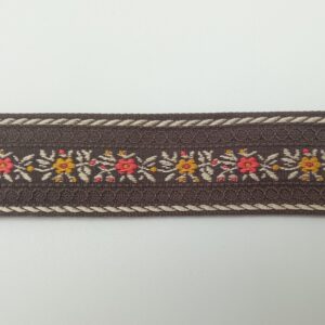 Tapacosturas bordado flores marrón